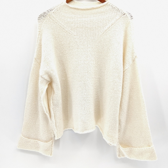 Anthropologie Cream Turtleneck Sweater - Picture 1 of 7